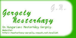 gergely mesterhazy business card