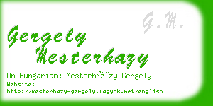 gergely mesterhazy business card